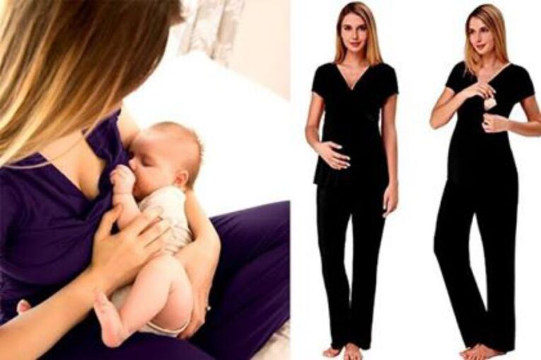 Aibrou Maternity Pajama Set