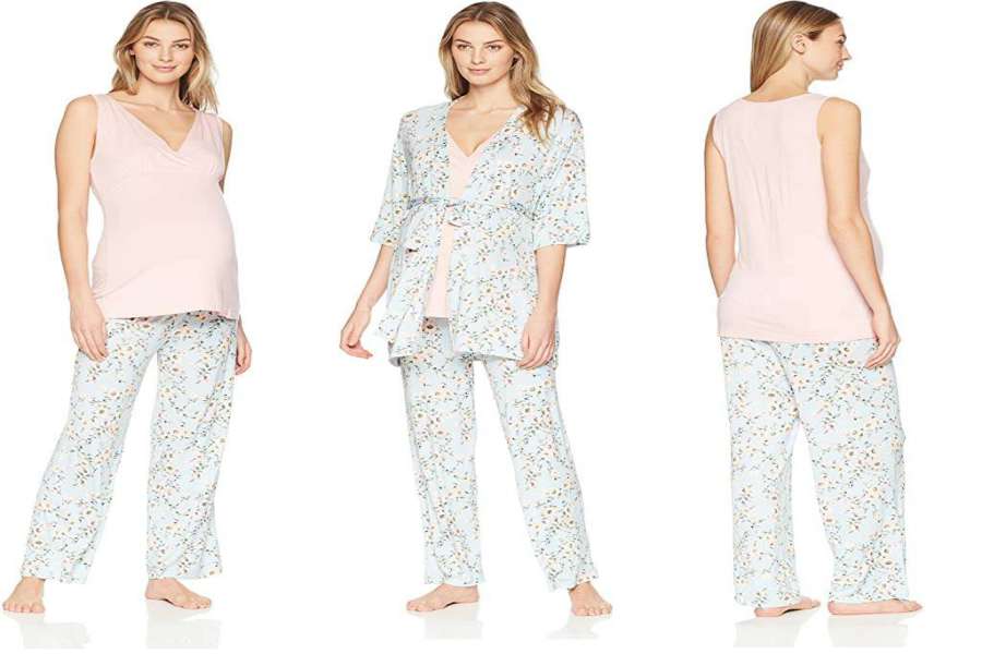 Everly Grey Maternity Nursing Pajamas Set